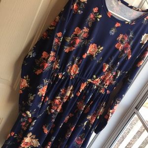 Navy floral dress
